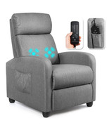 Massage Recliner Chair Single Sofa Fabric Padded Seat Theater Home w/ Fo... - £237.87 GBP