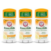 ARM &amp; HAMMER Essentials Deodorant- Orange Citrus- Solid Oval - Made with Natural - £23.04 GBP