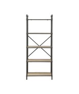 Itzel Bookshelf, Antique Oak &amp; Sandy Gray Finish - $319.97 CAD