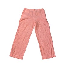 Chico’s Coral Linen Blend Pull On Straight Ankle Pants Size 1.5 (US 10) NWT - $35.83