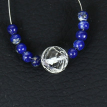 Crystal Quartz Lapis Lazuli Beads Faceted Briolette Natural Loose Gemstone - £2.35 GBP