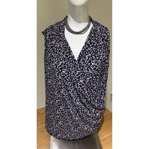 41 Hawthorn Blouse Women&#39;s 1X Speckled Multicolor Printed Wrap V-Neck Shirt - $9.96