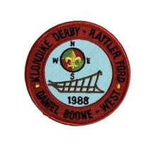 Vtg 1988 Boy Scouts BSA Patch 3&quot; Daniel Boone West Klondike Derby Rattle... - $9.50