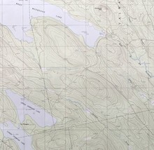 Map Oxbrook Lakes Maine 1988 Topographic Geological Survey 1:24000 27x22&quot; TOPO10 - £35.40 GBP