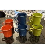 Fiestaware Tom &amp; Jerry O-Ring Handle Coffee Mugs Lot Of 8 Colors - £39.10 GBP