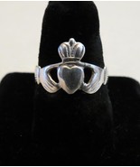 Vintage Hallmarked 925 Sterling Silver Irish Claddagh Design Ring Sz 7 1... - £15.22 GBP