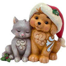 Jim Shore Heartwood Creek Kitten with Puppy in Santa Hat Miniature Figur... - $39.99