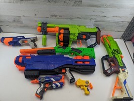 Lot of 7 Nerf Guns - Zombie Strike, Disruptor, Firestike, Dominator, Double Fire - $77.38