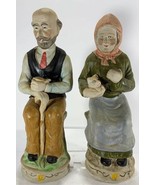 Vintage Figurines Man And Woman Sitting With Cat. Approximately 10&quot;Tall ... - £6.13 GBP