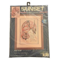NEW - Dimensions Sunset Counted Cross Stitch “WOLF ROBE” Tribal Native Kit 13664 - £54.52 GBP