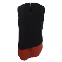 DKNY Black and Brown Asymmetrical Layered Blouse Tank Shell Size XS NWT - £24.77 GBP