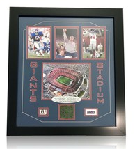 NY &quot;Giants Stadium&quot; Authentic Game Used Turf Framed Collage COA New York Photo - £315.80 GBP