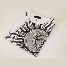 Men LAVERITA European Fashion Crew Shirt Medusa Medallion 94462 White image 6