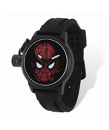 Marvel Adult Size Spiderman Face Black-plated Left Hand Watch - $62.00