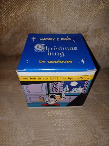 Primary image for Mickey & Pals Christmas Coffee Mug By Applause 21779 With Box Vintage Xmas...