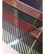 6&quot;x84&quot;x3/16&quot; 2x2 Twill Carbon Fiber Fiberglass Sheet Panel Glossy One Side - $234.37 CAD+
