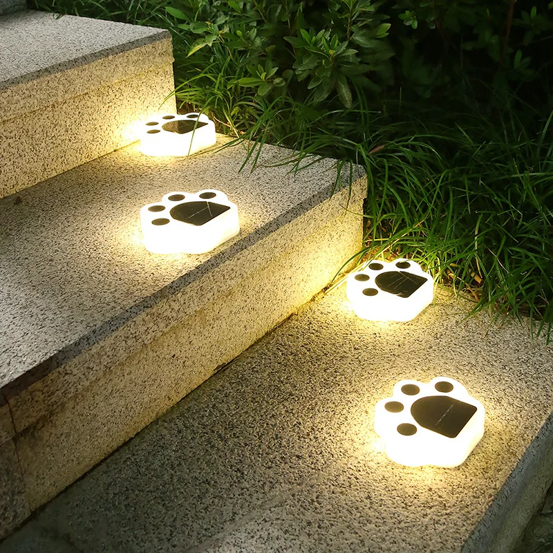 1 Pcs Solar LED Outdoor  Paw Lights Waterproof Lawn Light Garden Ground  Light B - £57.19 GBP