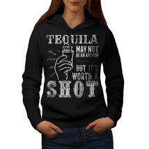 Wellcoda Tequila Shot Party Womens Hoodie, Drinks Casual Hooded Sweatshirt - £28.88 GBP