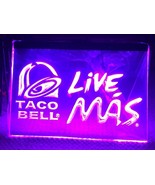 Taco Bell Live Mas Logo LED Neon Sign Home Decor Restaurant Craft  - £20.77 GBP+
