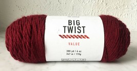 Jo-Ann Big Twist Value Medium Weight Acrylic Yarn - 1 Skein Color Wine - £8.14 GBP