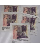Vintage 5 Comic Napkins With 60’s Photo - $1.99
