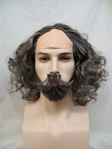 William Shakespeare Wig Mustache Beard Set Renaissance Noble Medieval Poet Lad - £14.80 GBP