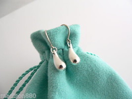 Tiffany &amp; Co Silver Peretti Tear Teardrop Dangle Dangling Earrings Gift ... - £318.22 GBP