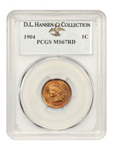 1904 1C Pcgs MS67RD Ex: D.L. Hansen - £7,937.62 GBP