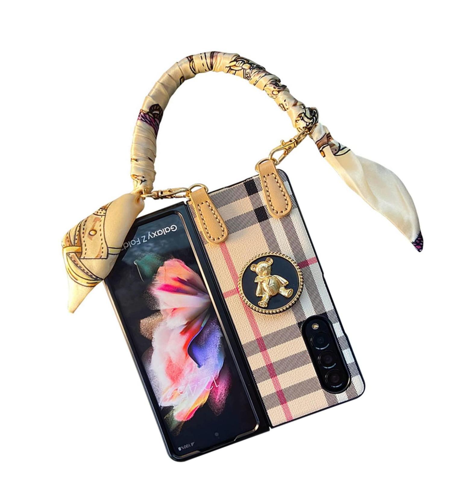 Galaxy Z Fold 4 Case Cute Z Fold 4 Case with Strap for Slim