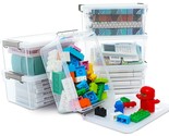 Citylife 6 Packs Small Storage Bins With Lids 3.2 Qt Plastic Storage Con... - $54.99