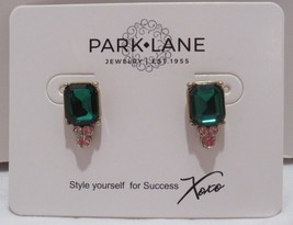 PARK LANE KINGDOM emerald antique golden metal statement stud Earrings set - £29.60 GBP