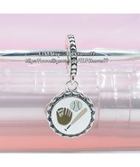 925 Sterling Silver Baseball Homerun Dangle Charm with Mixed Enamel Pend... - £14.00 GBP