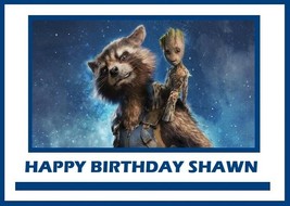 Guardians of the Galaxy  Baby Groot &amp; Rocket Edible Cake Topper Decoration - £10.26 GBP