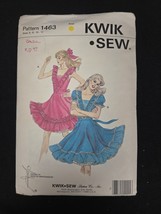 Kwik Sew Pattern 1463 Miss Square Dance Dress Size 6 8 10 12 Ruffles 198... - $9.95