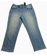 Additions by Chico&#39;s Ankle Slim Leg Jeans Light Indigo Wash Women’s Sz 2... - £22.44 GBP