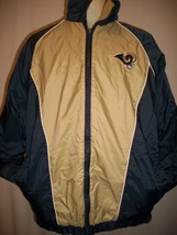 Mens NFL Licensed Reebok Coat Jacket Saint Louis Rams L Navy Blue Revers... - £71.31 GBP