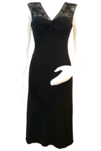 Shelli Segal Dress Womens 2 Sleeveless Shift LBD Stretch Jersey Ruched L... - £10.03 GBP