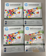 Lot of 4 HP Cards &amp; Invitation Kit with Envelopes, Glossy Rounded Corner... - $354.02 MXN
