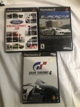 PS2 Racing Games, Supercar Street Challenge, Ford Racing 3, Gran Turismo 4 - £10.27 GBP