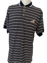Cutter &amp; Buck Men&#39;s Striped Polo Shirt Black/White Size M Eagle Ridge Logo - $176.51 MXN