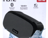 iHome PLAYTOUGH X Portable Bluetooth Speaker- Black (IBT300) - New Open Box - £18.82 GBP