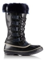 Sorel Joan Of Arctic Obsidian Winter Boot in Black Navy Waterproof Leather, 6.5 - £94.61 GBP