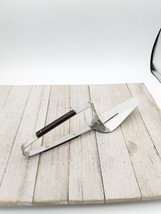 Pie Stainless Steel Cake Pie Server 10&#39;&#39; Sliding Pusher Wood Handle - $12.95