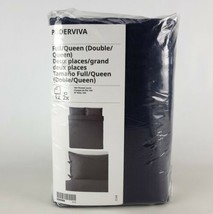 Ikea PUDERVIVA Full/Queen Duvet Cover & 2 Pillowcases Set 100% Linen Dark Gray - $116.77