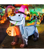5.5 FT Halloween Inflatables Outdoor Decorations Skeleton Puppy Inflatab... - $1,268.09 MXN