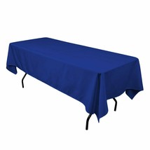 58&quot;x102&quot; - Royal Blue - Polyester Tablecloth Picnic Events Family Dinner - £34.44 GBP