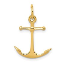 14K Yellow Gold 3D Anchor Charm - $85.24