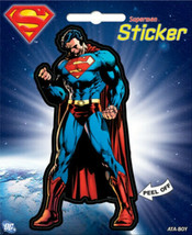 DC Comics Superman Standing with Clinched Fist Peel Off Sticker Decal NEW UNUSED - £2.35 GBP