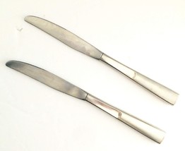 Oneida Stainless Satin Scoop Flatware  Lot of 2 Dinner Knives 9&quot;  USA VGUC - £6.34 GBP