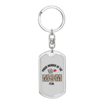 Bad Mom Club Stainless Steel or 18k Gold Premium Swivel Dog Tag Keychain - £30.33 GBP+